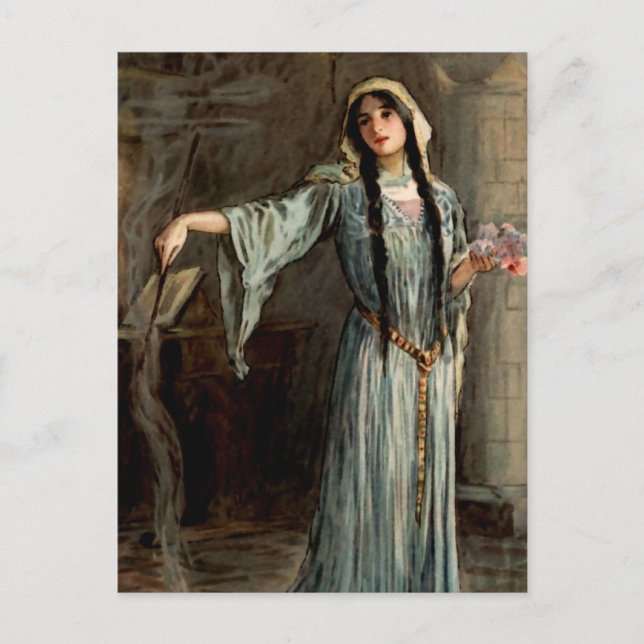 Cartão Postal "Queen Morgan Le Fay", por WH Margetson (Frente)