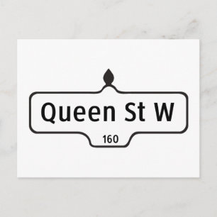 Cartão Postal Queen Street West, Sinal de Toronto Street
