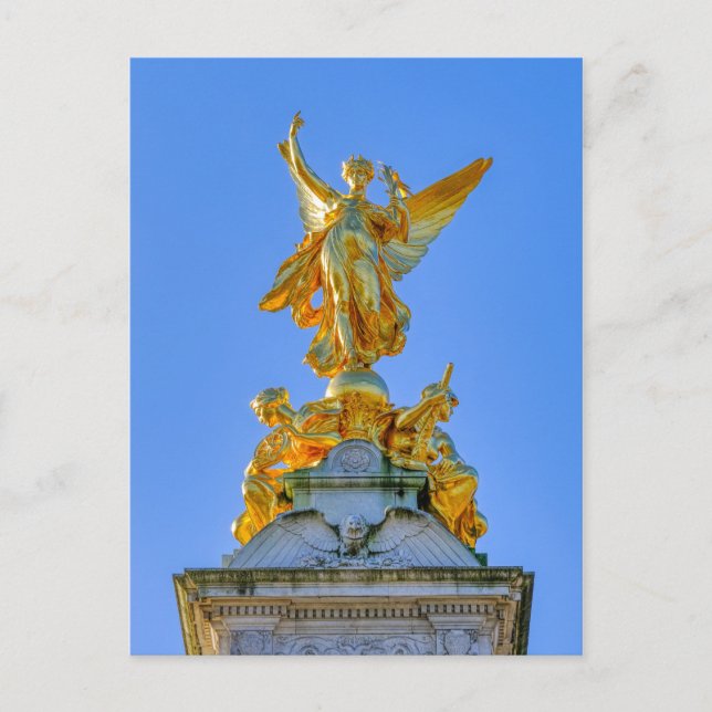 Cartão Postal Queen Victoria Memorial, Londres Reino Unido (Frente)