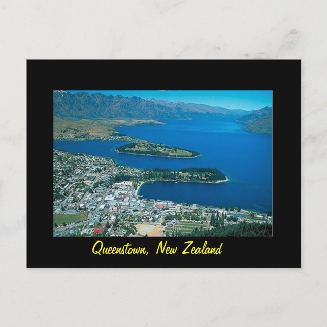 Cartão postal Queenstown neozelandês (Frente)