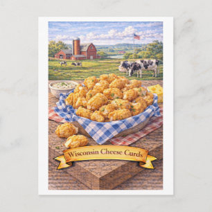 Cartão Postal Queijo Cottage de Wisconsin (Série de Comida Ameri