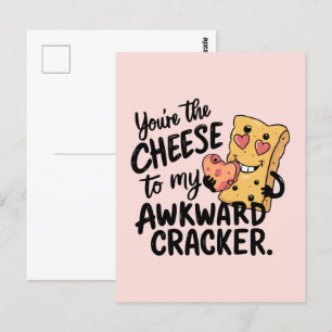 Cartão Postal Queijo para o meu awkward   Namorados engraçado e 