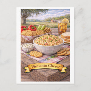 Cartão Postal Queijo Pimiento/Pimento (Série de Comida Americana
