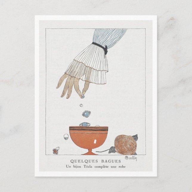 Cartão Postal Quelques Bagues Charles Martin Fashion (Frente)