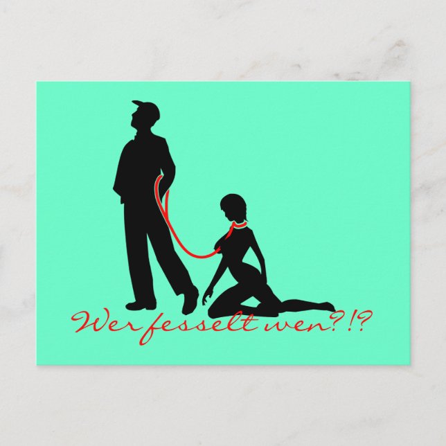 Cartão Postal Quem amarra quem? (Frente)