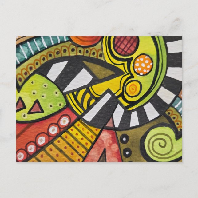 CARTÃO POSTAL QUEM DIVIDIU O MEU TOMATE COM UMA FACA CUBISTA? (Frente)