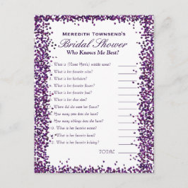 Cartão Postal Quem é o Jogo Mim do Conhecimento | Purple Confett