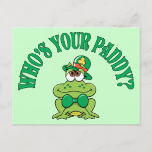 Cartão Postal Quem é o seu Sapo Irlandês Paddy