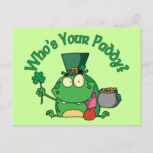 Cartão Postal Quem é o seu Sapo Paddy (Frente)