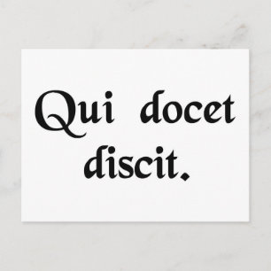 Cartão Postal Quem ensina aprende.