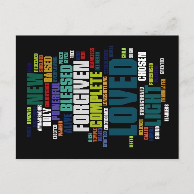 Cartão Postal Quem eu sou no fundo Cristo escuro (Frente)