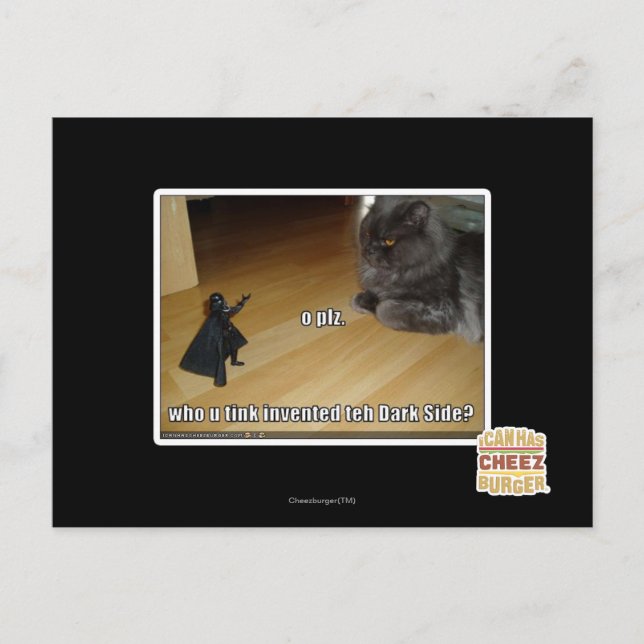 Cartão Postal Quem inventou o lado negro? (Frente)