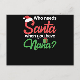 Cartão Postal Quem precisa do Papai Noel quando você tem a Vovó 
