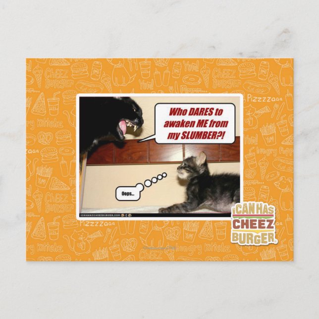 Cartão Postal Quem se atreve a me acordar? (Frente)