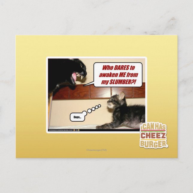 Cartão Postal Quem se atreve a me acordar? (Frente)