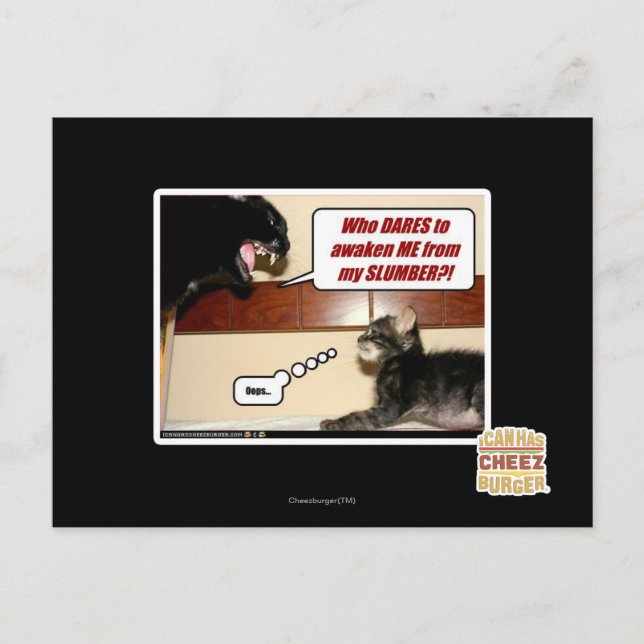 Cartão Postal Quem se atreve a me acordar? (Frente)