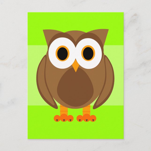 Cartão Postal Quem? Sr. Owl Cartoon (Frente)