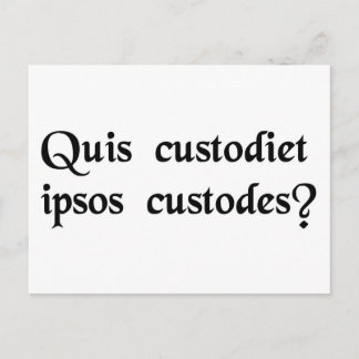 Cartão Postal Quem vigiará os guardiões?