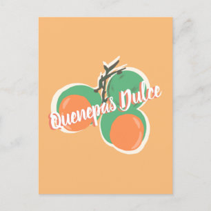 Cartão Postal Quenepas Limões Espanhóis Fruta Desenhada à Mão