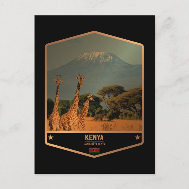 Cartão Postal Quênia (Frente)