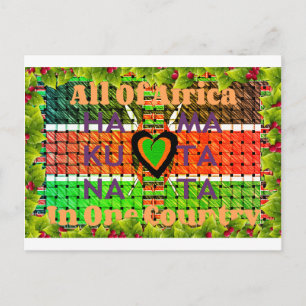 Cartão Postal Quênia: Toda a África em Um País - Bandeira Tecida
