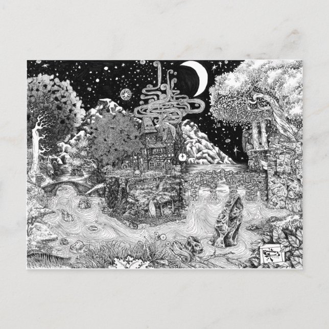 Cartão Postal Quente Contra a Noite (Frente)