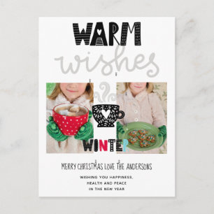 Cartão Postal Quente deseja fotos de Natal de Dodles Escandinavo