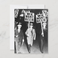Queremos Cerveja Protestando Fotografia Velha. Vin
