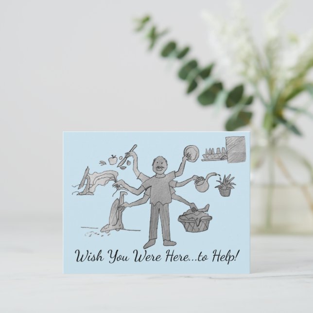 Cartão Postal Queria Que Você Estivesse Aqui (Em pé/Frente)