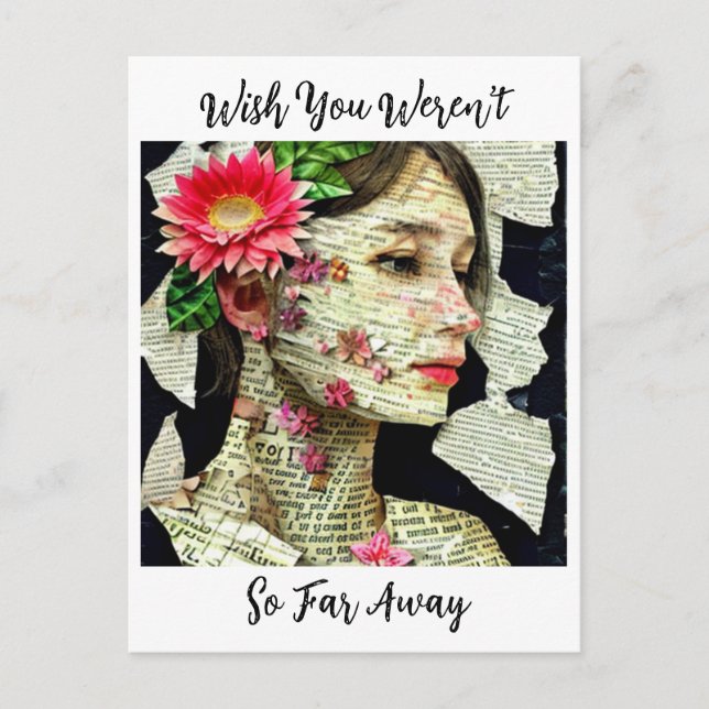 Cartão Postal Queria que você não estivesse tão longe (Frente)
