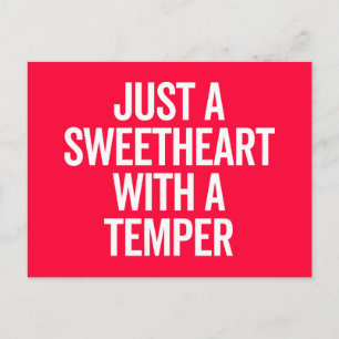 Cartão Postal Querida Com Uma Citação Engraçada De Temper