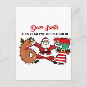 Cartão Postal Querido Papai Noel Este Ano Eu Estive Sólido 6 7 S