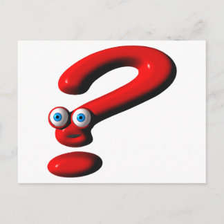 Cartão Postal Question Mark Face