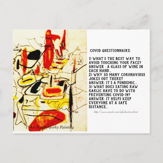Cartão Postal "Questionário Covid" (Frente)