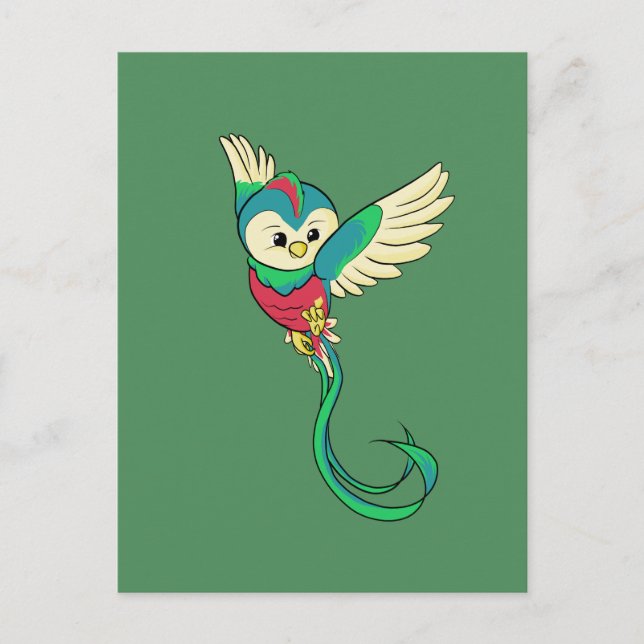 Cartão Postal Quetzal Colorido! (Frente)