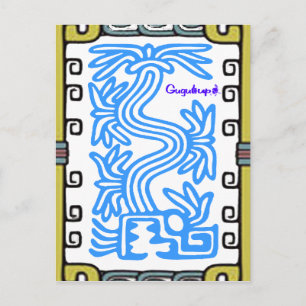 CARTÃO POSTAL QUETZALCOATL AZTEC MAYA 07 PRODUTOS PERSONALIZÁVE