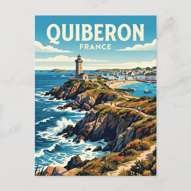 Cartão Postal Quiberon França (Frente)