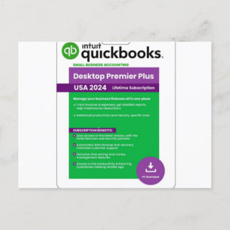 Cartão Postal Quickbooks Desktop Premier 2024- intquickbooks.com