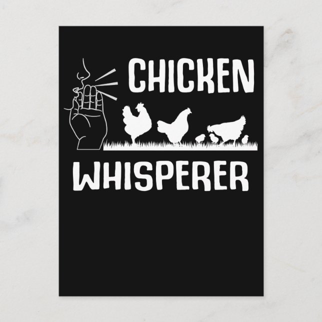 Cartão Postal Quicken Whisperer Hen Farmer (Frente)