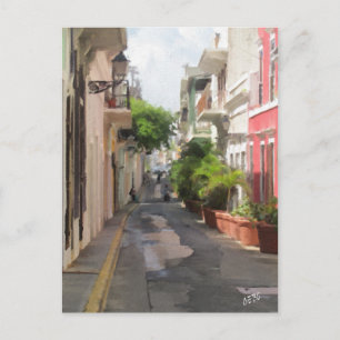 Cartão Postal Quiet Little Street, de Porto Rico