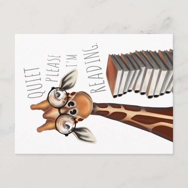 Cartão Postal Quieto, por favor, estou lendo - Cartão-postal Gir (Frente)