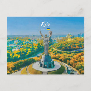 Cartão Postal Quieve, Ucrânia - Monumento Mãe Ucrânia
