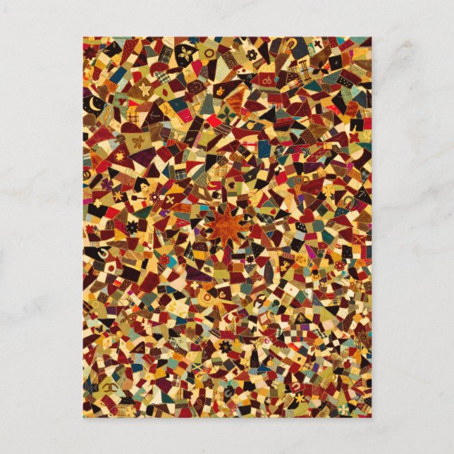 Cartão Postal Quilt [maluco] por Rebecca King (c.1890-95) (Frente)