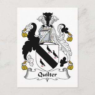 Cartão Postal Quilter Family Crest