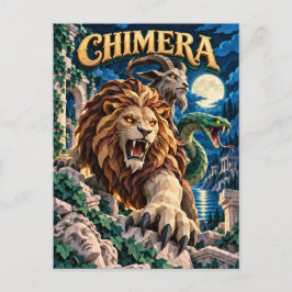 Cartão Postal Quimera, Monstro de Papel Recortado