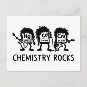 Cartão Postal Química Balança Banda de Rock de Ciência