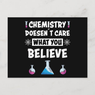 Cartão Postal Química Divertida Frase Engraçada Presente Profiss