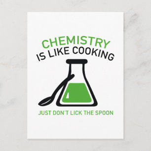 Cartão Postal Química é como Cozinhar