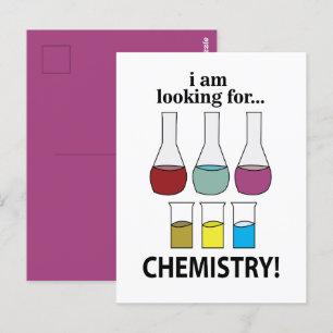 Cartão Postal Química Engraçada Estou Procurando Química
