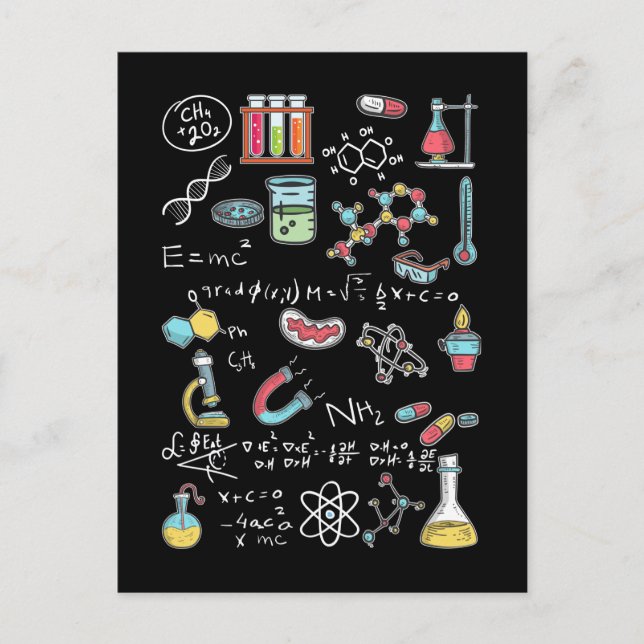 Cartão Postal Química Física Matemática Química (Frente)